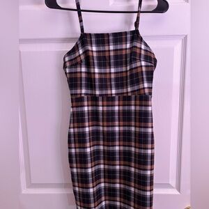 Full Tilt Black and Brown Plaid Skirt
